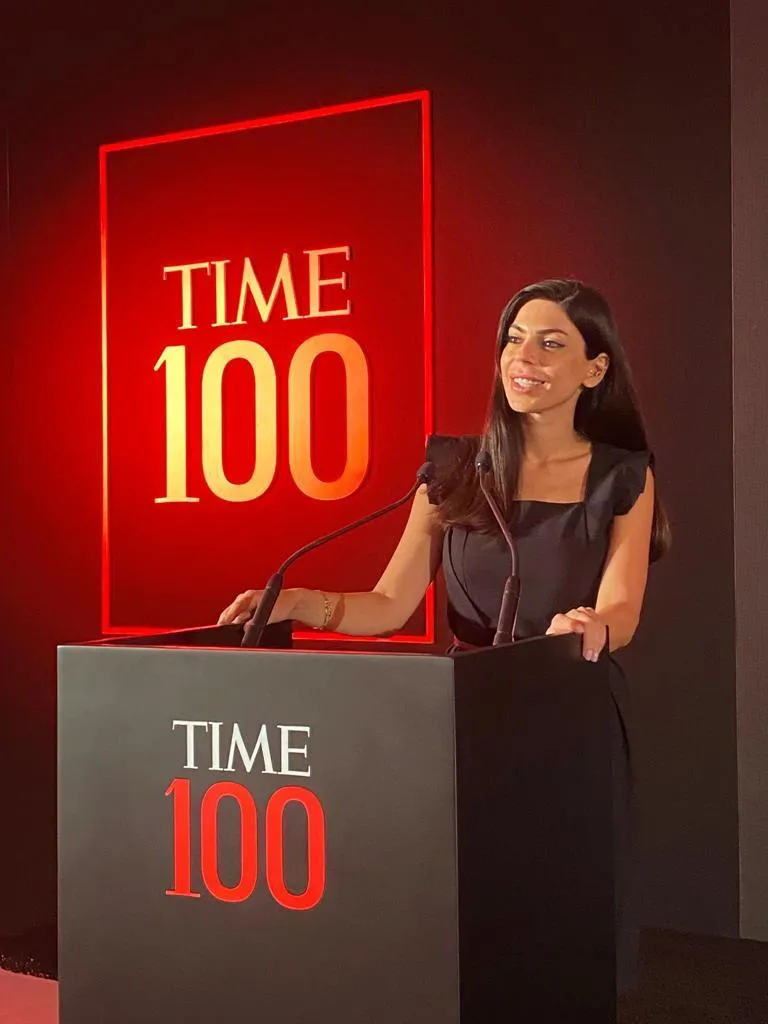 Rima Iskandarani hosting a corporate leadership event in Dubai