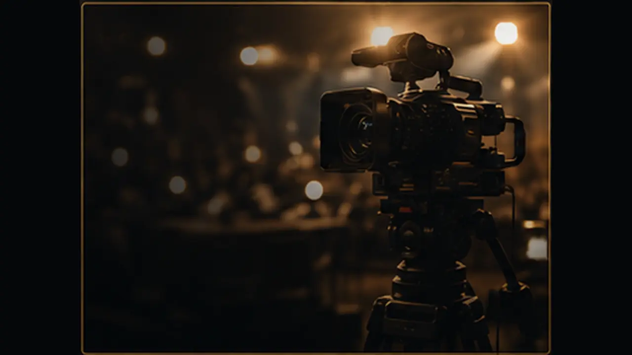 Broadcast camera on a live event stage